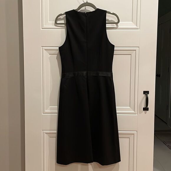 Theory Black Sheath Dress with Satin Bow - Picture 5 of 6